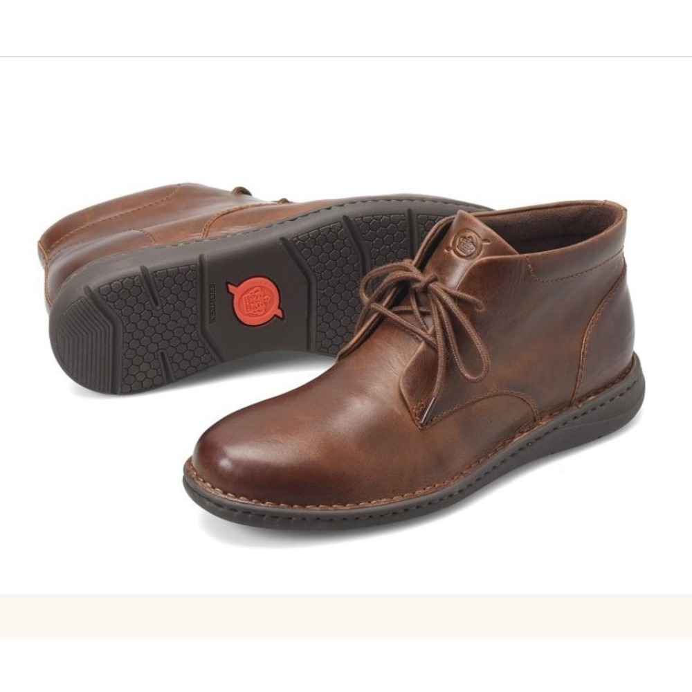 NEW Børn Mens Theo Brown‎ Leather Chukka Ankle Boots Size 12M Lace Up